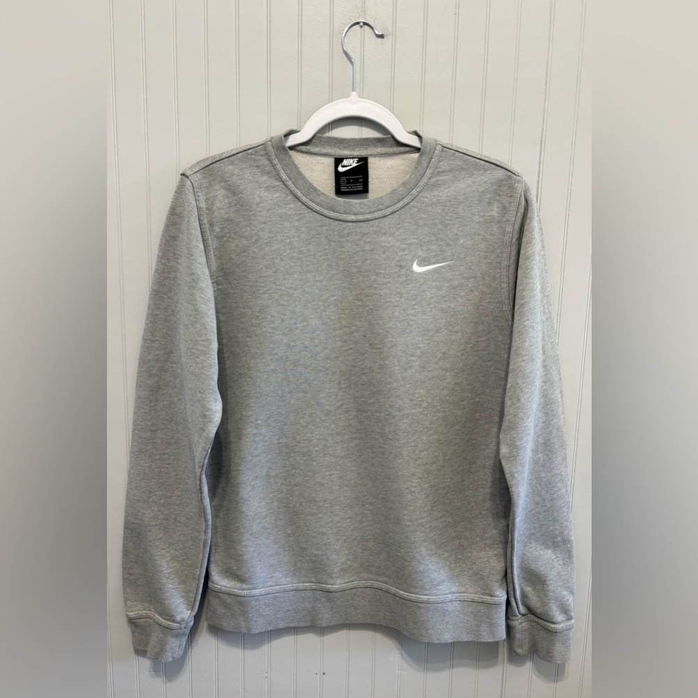 Nike Cotton Crewneck Sweatshirt Heather Gray Unisex Size S